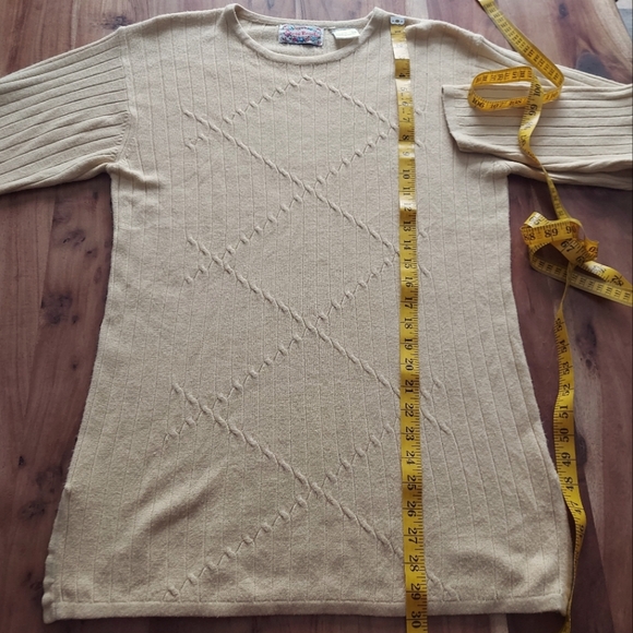 Vintage cross road light yellow long sleeves knit sweater, size M - Picture 8 of 10